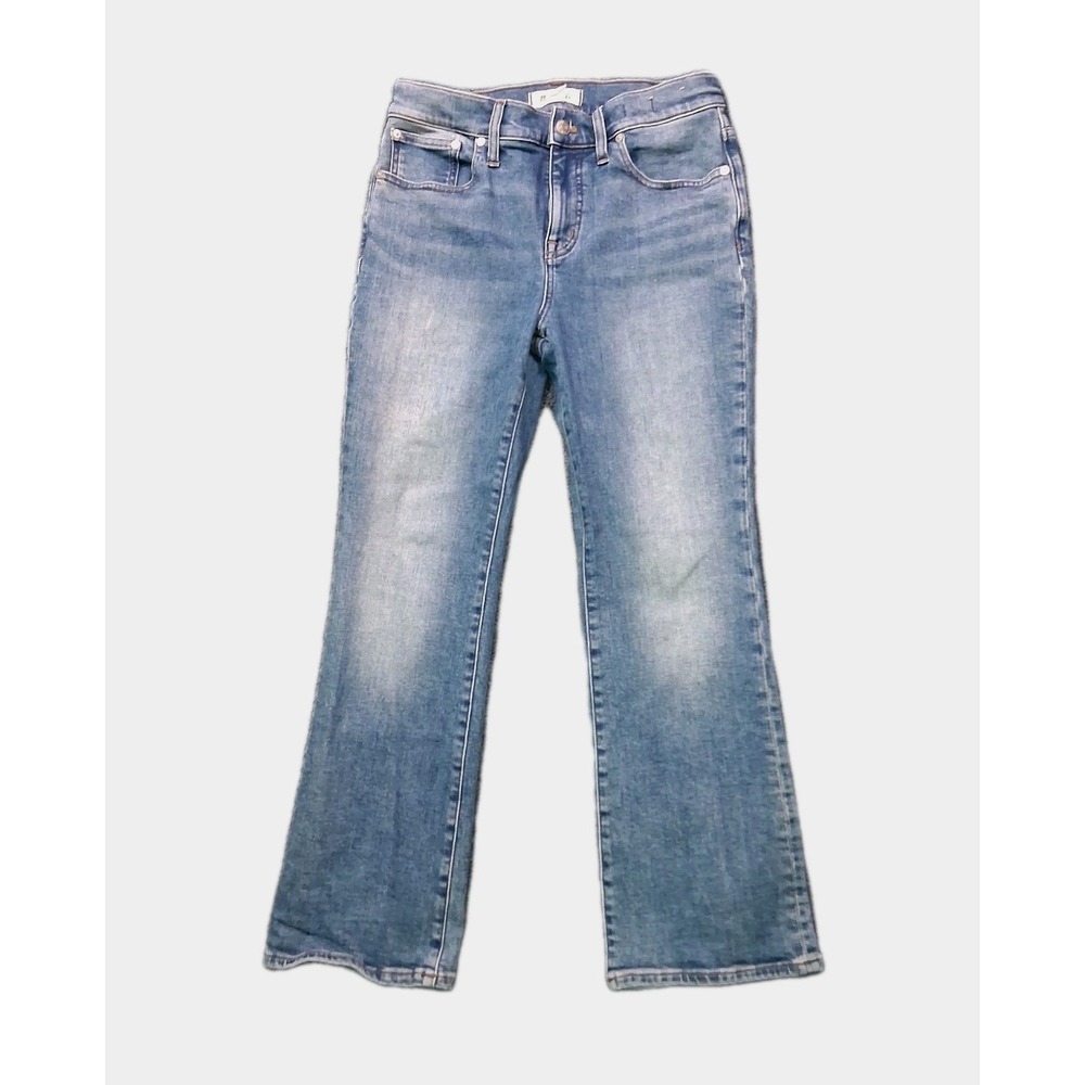 Madewell Jeans Womens 28 X 28" Blue Denim Mid Rise Kick Out Boot Stretch
